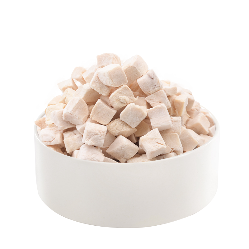 Freeze dried chicken cubes OEM product