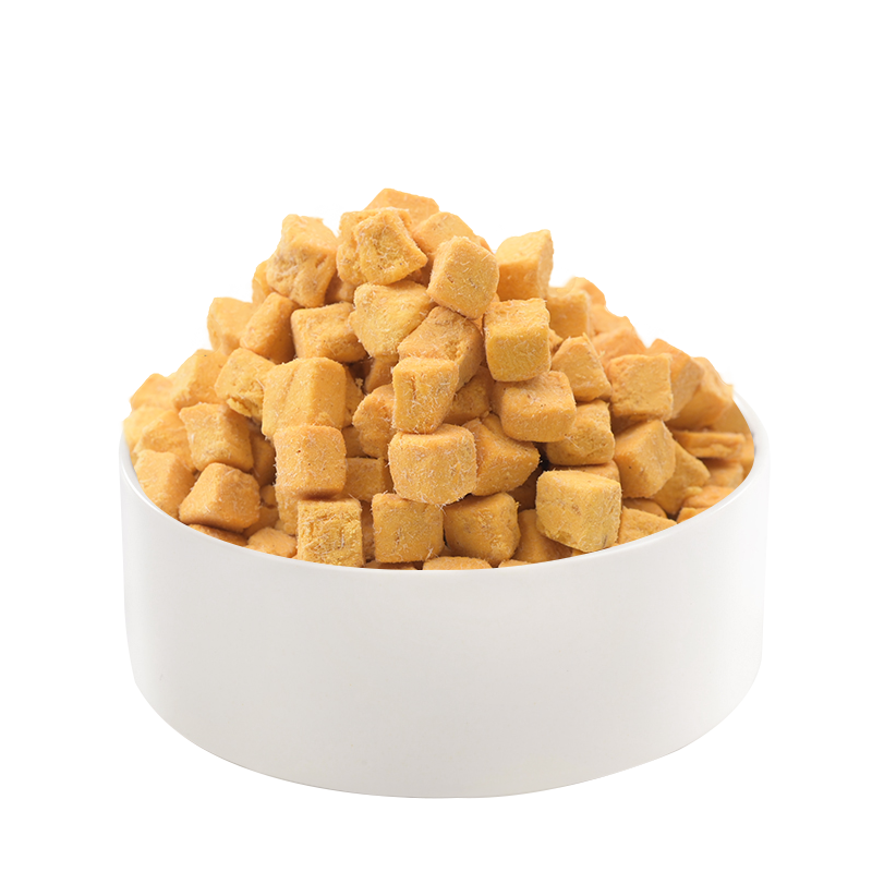 Freeze dried egg yolk cubes OEM product